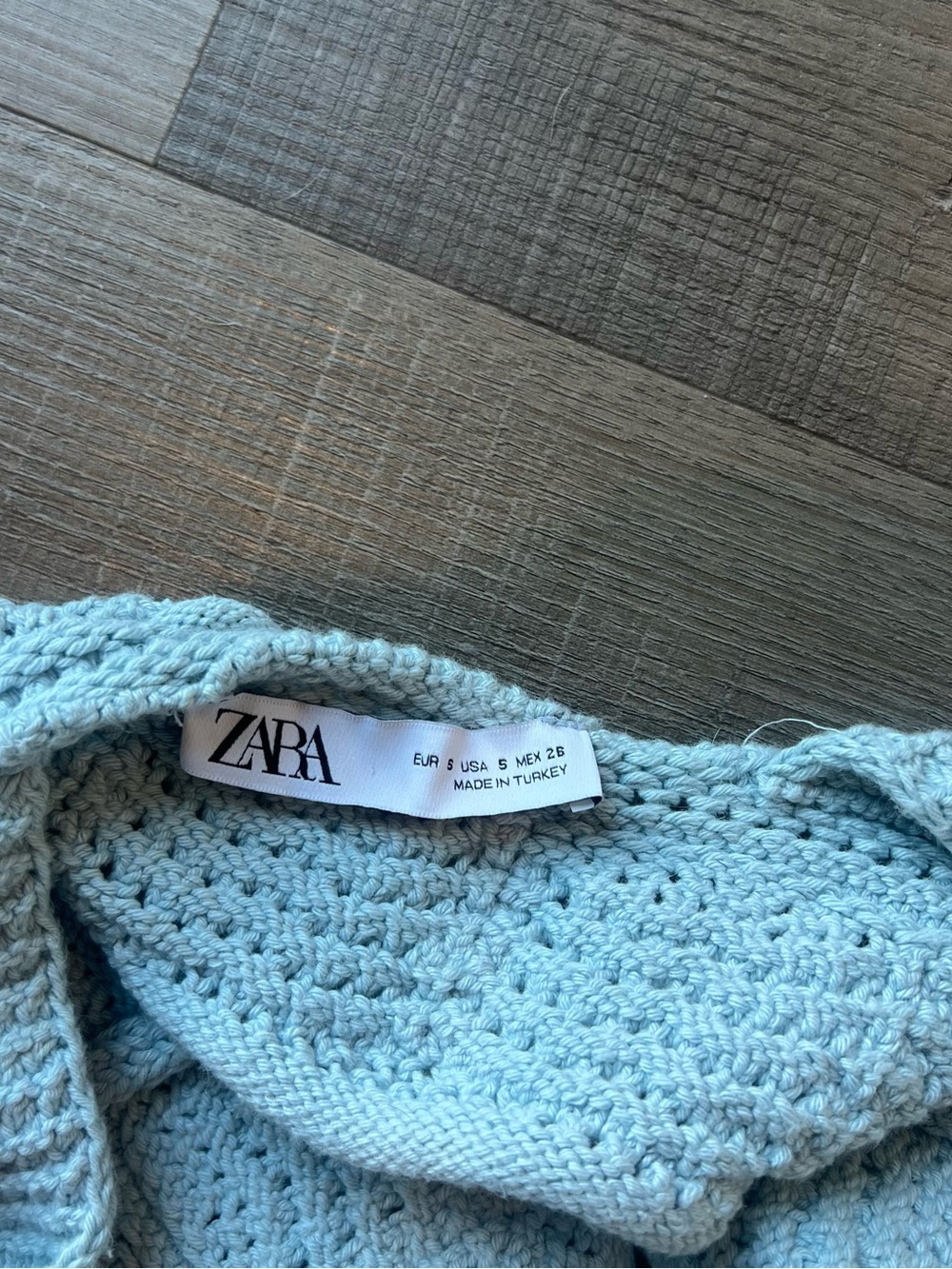 Zara Blue Crochet Top - Picture 3 of 3